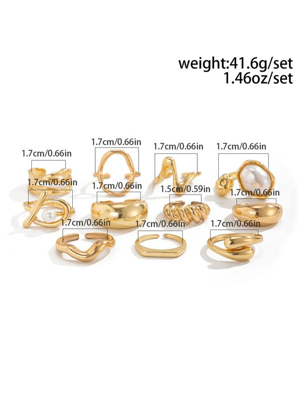 11-Piece Dainty Irregular Stacking Ring Collection