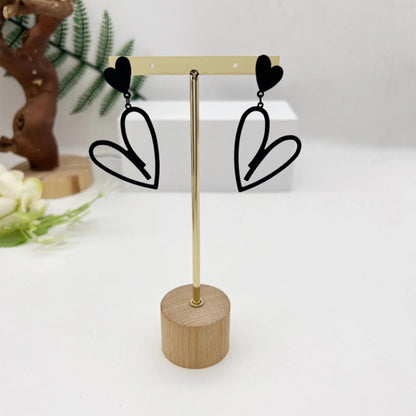 Open Heart Tassel Earrings